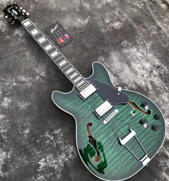 Semi Hollow Body Electric Guitar (YMZ-044, high quality version)