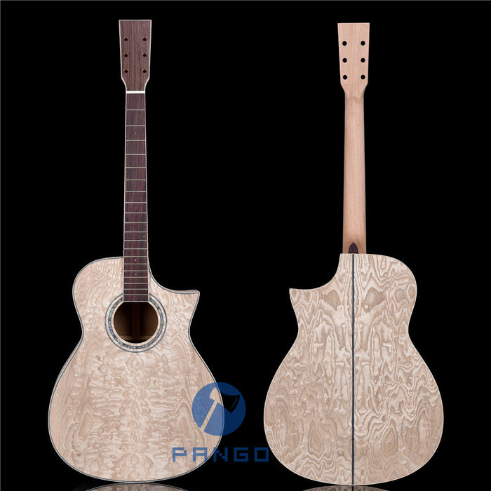 41 Inch Solid Spruce Top DIY Acoustic Guitar Kit with Ash Veneer (PFA-988)