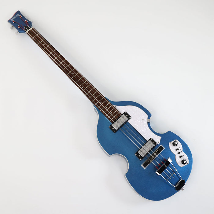 PPEQ 4 Strings Semi Hollow Violin Electric Bass Guitar with Metallic Sparkling Finish (PHY-109)