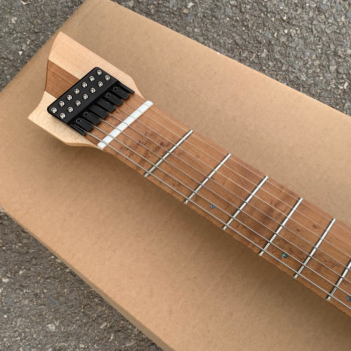7 Strings Headless Ash Body Electric Guitar with Burl Maple Top (YMZ-236S)