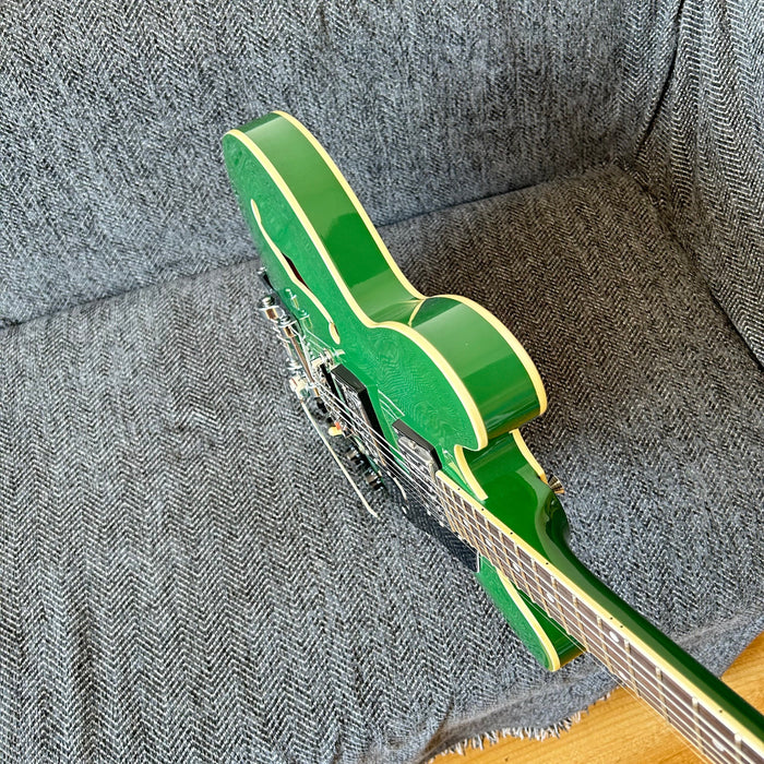 ES-335 Style Green Semi Hollow Body Electric Guitar (GKS-009)