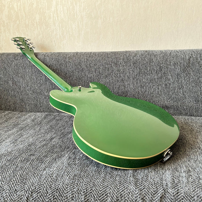 ES-335 Style Green Semi Hollow Body Electric Guitar (GKS-009)