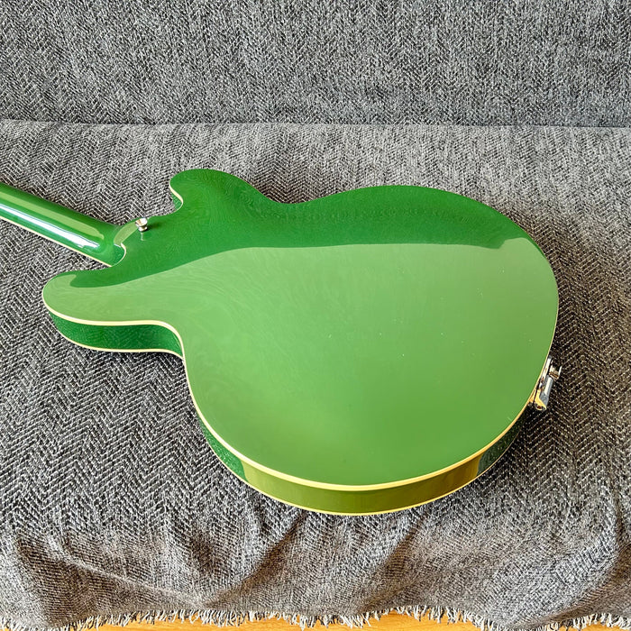 ES-335 Style Green Semi Hollow Body Electric Guitar (GKS-009)