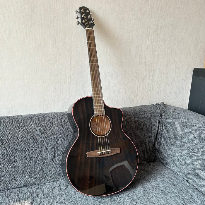 39 Inch Solid Mahogany Top Acoustic Guitar (M-F10S-39-TBK)