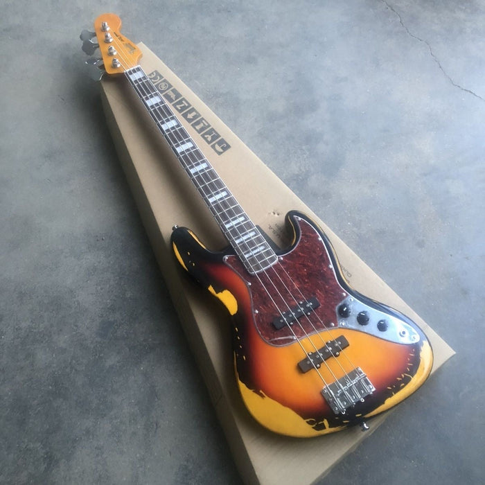 4 Strings Used Style Sunburst Electric Bass Guitar (PHJ-643)