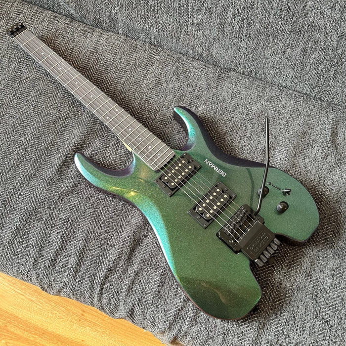 PANGO Music Metallic Sparkling Finish Headless Electric Guitar (PMG-005)