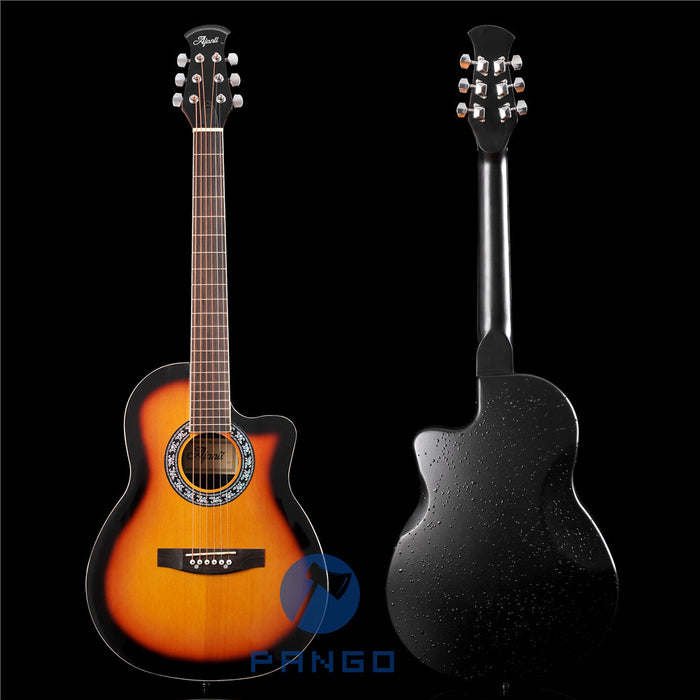 40 Inch Round Back Sunburst Color Acoustic Guitar (PNT-127)