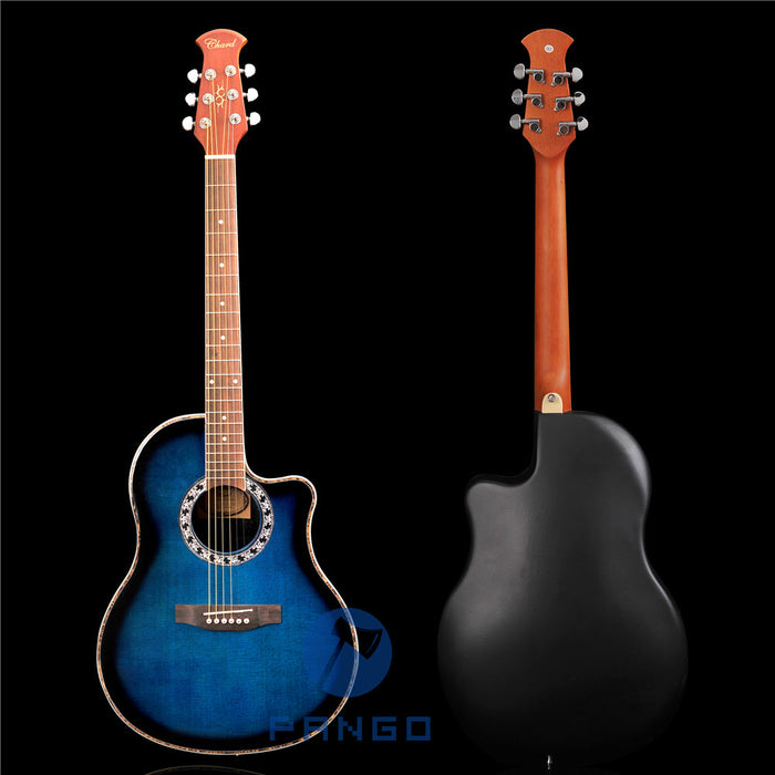 41 Inch Round Back Blue Acoustic Guitar (PNT-133)