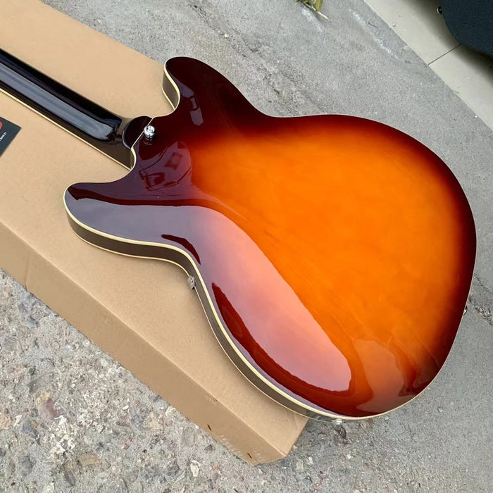 PANGO Music Semi Hollow Body Sunburst Electric Guitar (YMZ-153X)