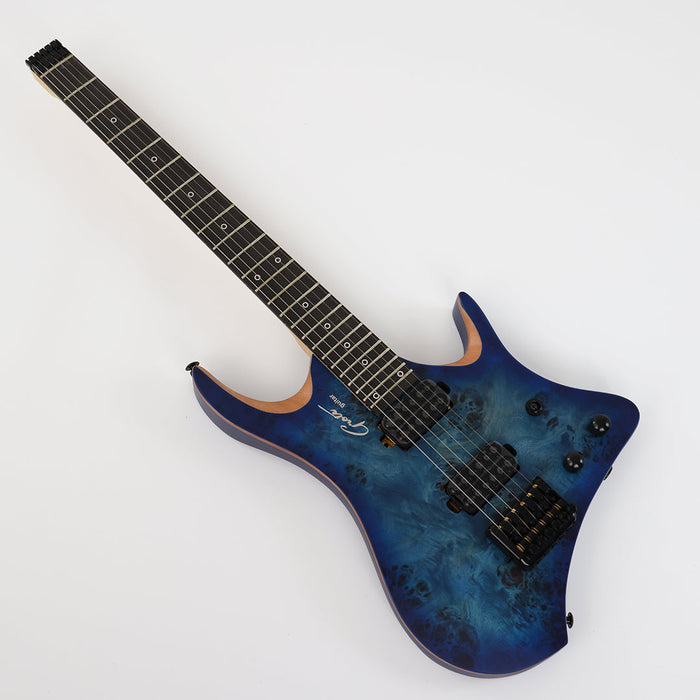 PPEQ Headless Style Electric Guitar with Burl Maple Top (YMZ-207S)