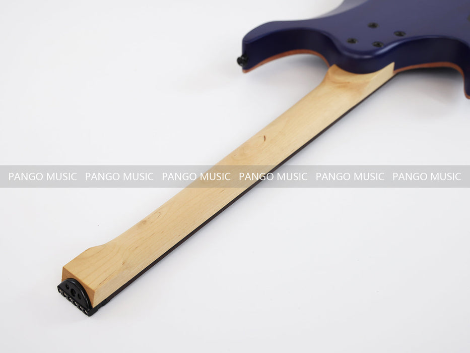 PPEQ Headless Style Electric Guitar with Burl Maple Top (YMZ-207S)