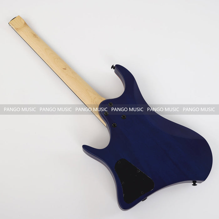 PPEQ Headless Style Electric Guitar with Burl Maple Top (YMZ-207S)