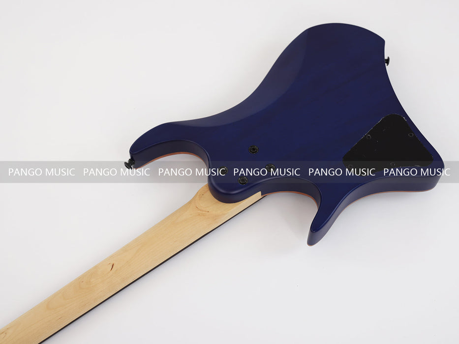 PPEQ Headless Style Electric Guitar with Burl Maple Top (YMZ-207S)