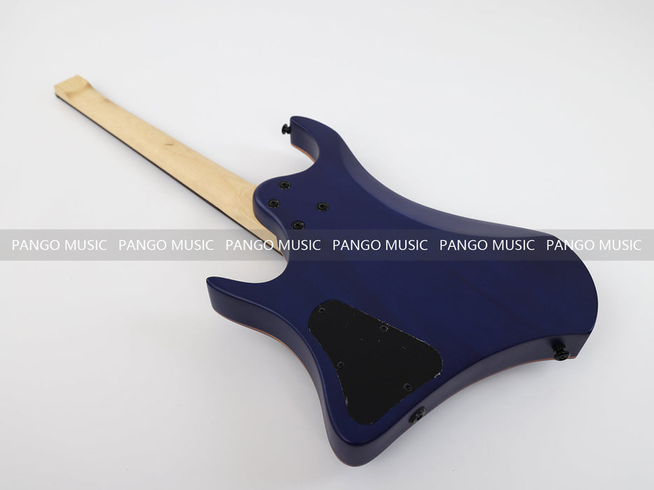 PPEQ Headless Style Electric Guitar with Burl Maple Top (YMZ-207S)