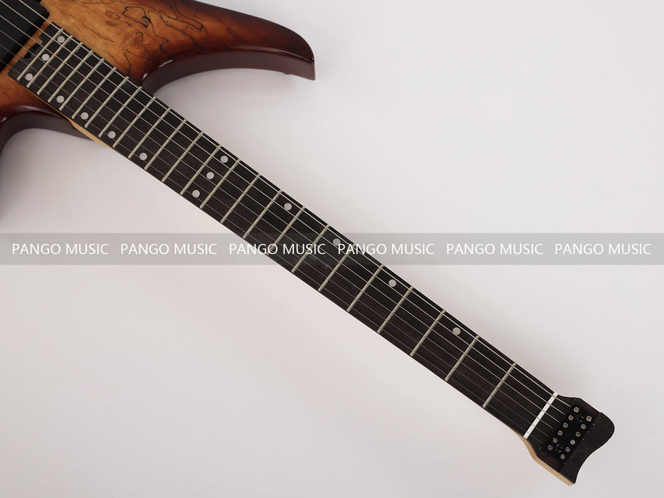 PPEQ Headless Style Electric Guitar with Spalted Maple Top (PJX-522)