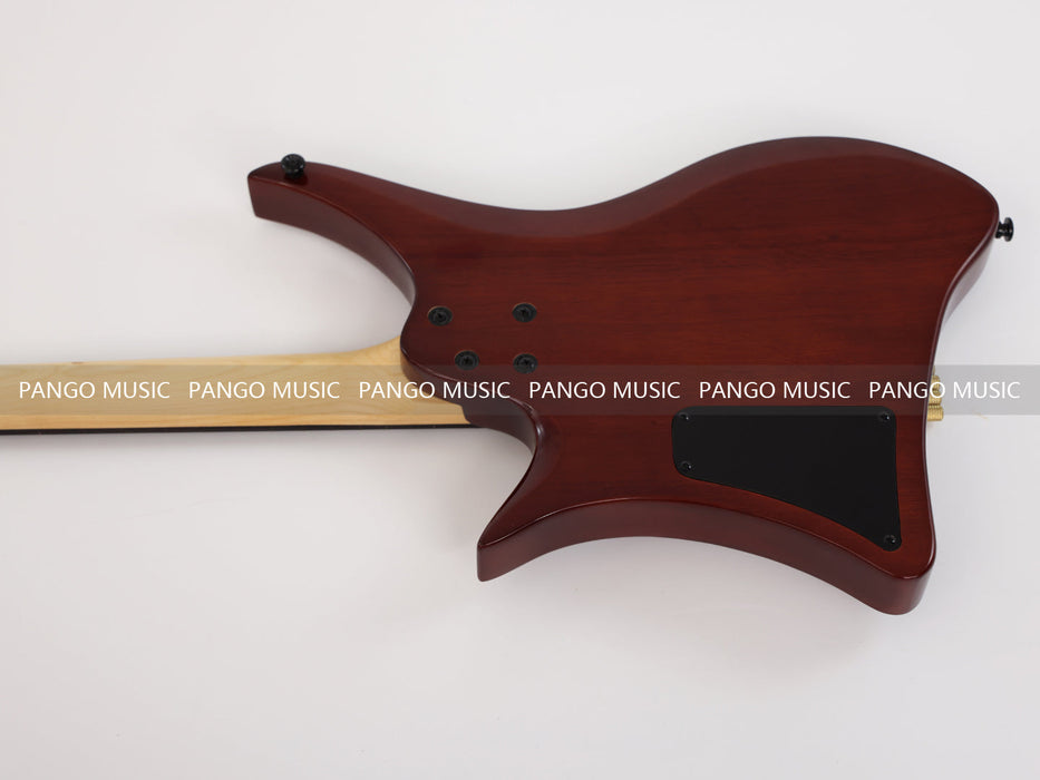 PPEQ Headless Style Electric Guitar with Spalted Maple Top (PJX-522)
