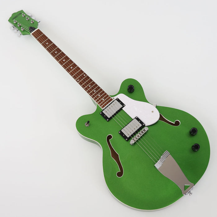 PPEQ Semi Hollow Body All Green Electric Guitar (PHY-129)