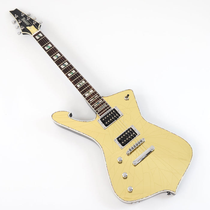 PANGO MUSIC Left Hand Electric Guitar with Cracked Mirror Top (GKS-084)
