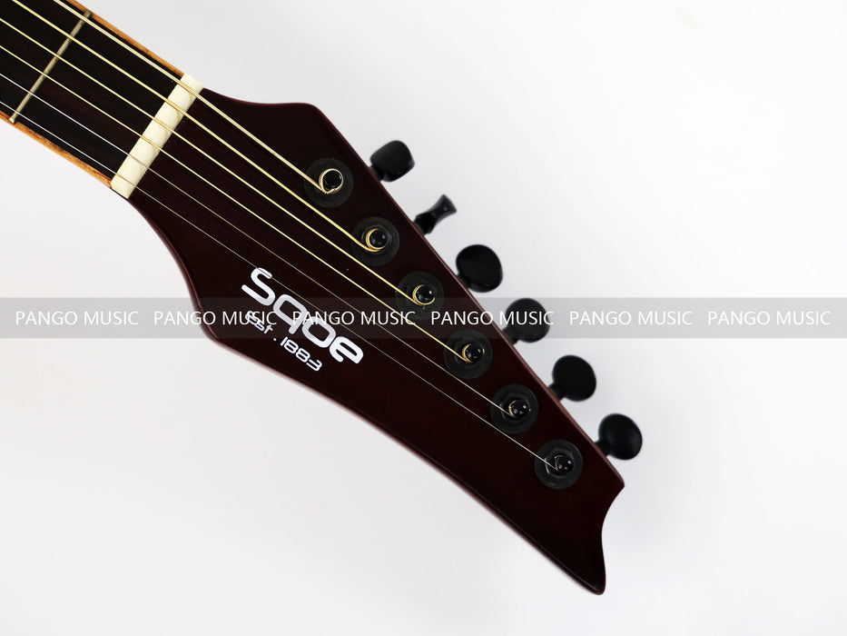 PPEQ 40 Inch Unique V Shape Acoustic Guitar (PVG-589)