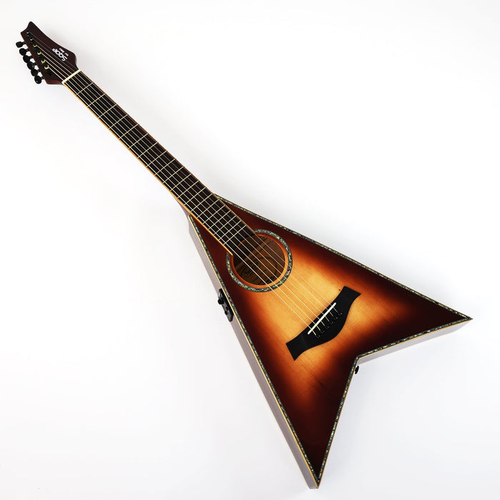 PPEQ 40 Inch Unique V Shape Acoustic Guitar (PVG-589)
