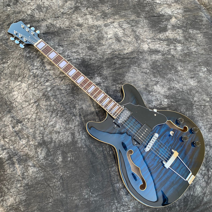 PPEQ Semi Hollow Body Electric Guitar with No Logo (YMZ-237X)