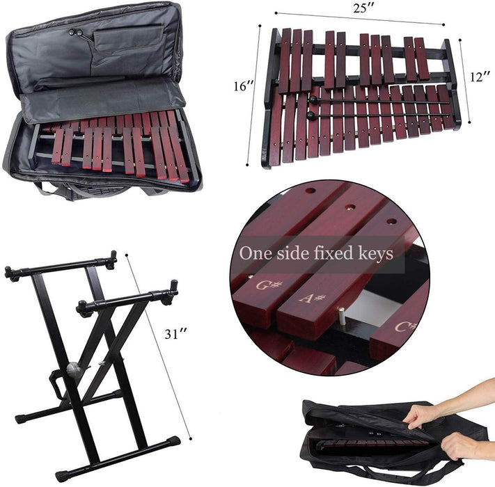 25-Key Xylophone with Mallets, Stand, Bag