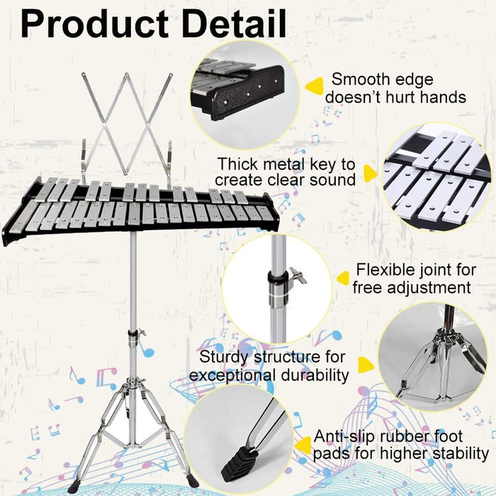 32-Key Xylophone with Mallets, Stand, Bag