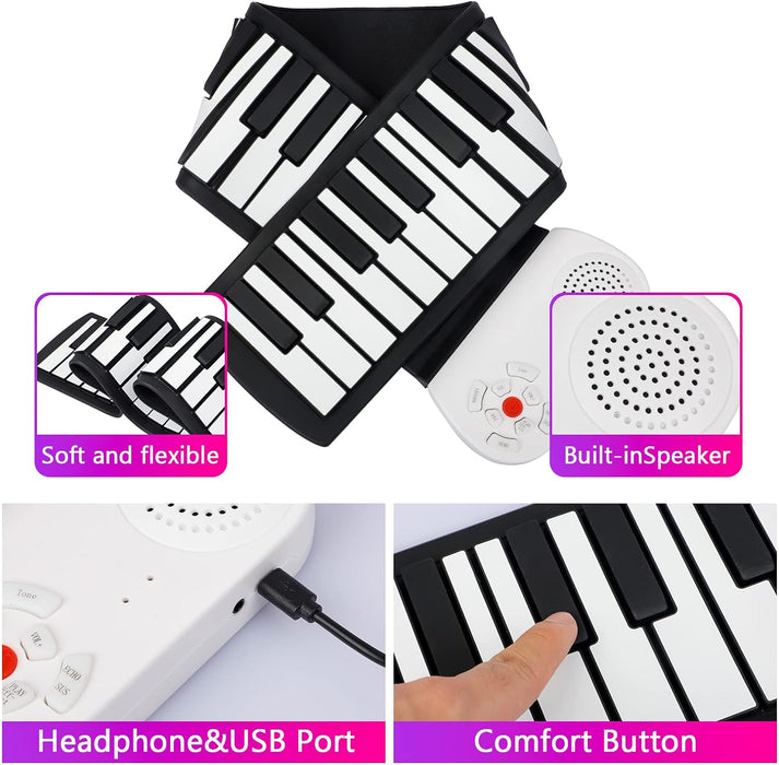 49-Key Hand Roll Piano with Package