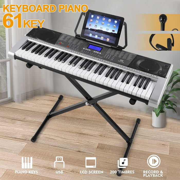 61-Key Electronic Organ with Package, Stand, Headphone