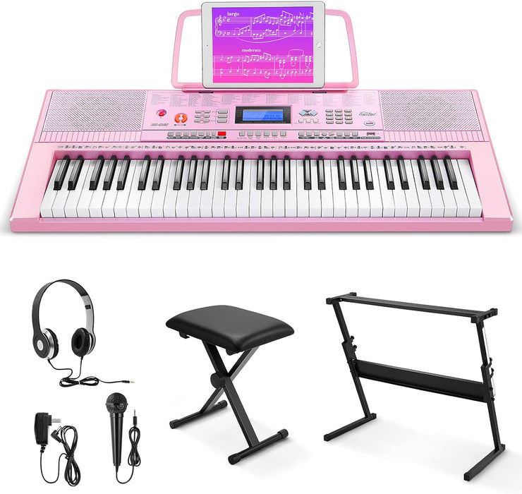 61-Key Electronic Organ with Package, Stand, Bench, Headset, Microphone