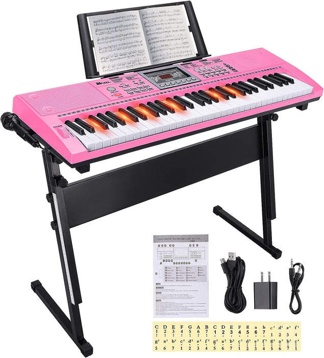 61-Key Electronic Organ with Stand, Microphone, Headphone