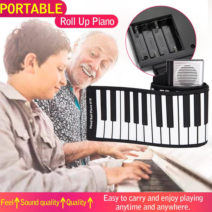 61-Key Hand Roll Piano with Package
