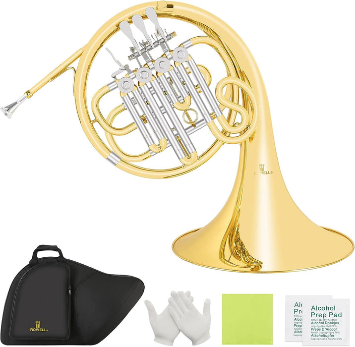 B Flat Single Row French Horn with Case, Gloves