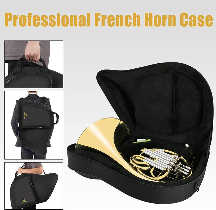 B Flat Single Row French Horn with Case, Gloves