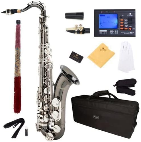 B Flat Saxophone with Case, Cleaning Kit, Gloves, Neck Strap