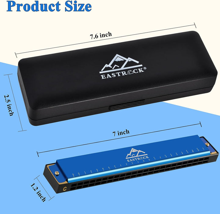 24 Holes Harmonica in C with Case