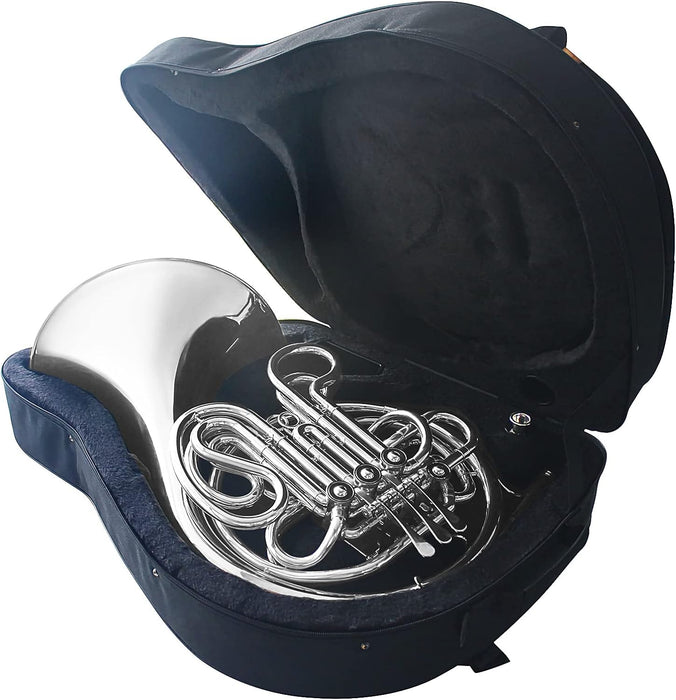 Double F/Bb Key French Horn with Case, Gloves, Cleaning Kit, Tuner