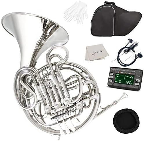 Double F/Bb Key French Horn with Case, Gloves, Cleaning Kit