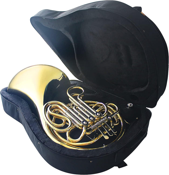 Double F/Bb Key French Horn with Case, Gloves, Cleaning Kit, Tuner