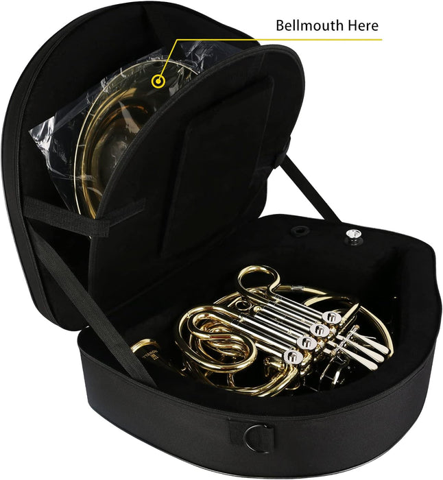 Double F/Bb Key French Horn with Case, Cleaning Kit, Gloves