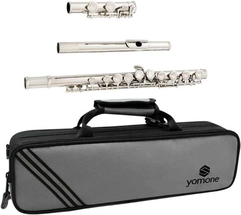 Closed Hole C Flute with Case, Cleaning rod, Stand, Gloves and Tuning Rod