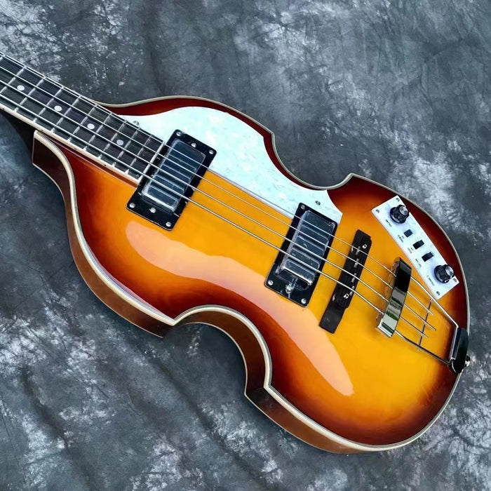 PANGO Music 4 Strings Hollow Body Electric Bass Guitar (YMZ-001)