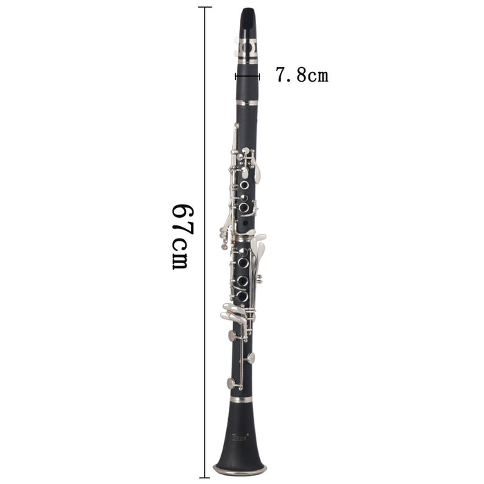 Bb Clarinet 17 Key Bakelite Clarinets with Nickel Silver Key (IN580)