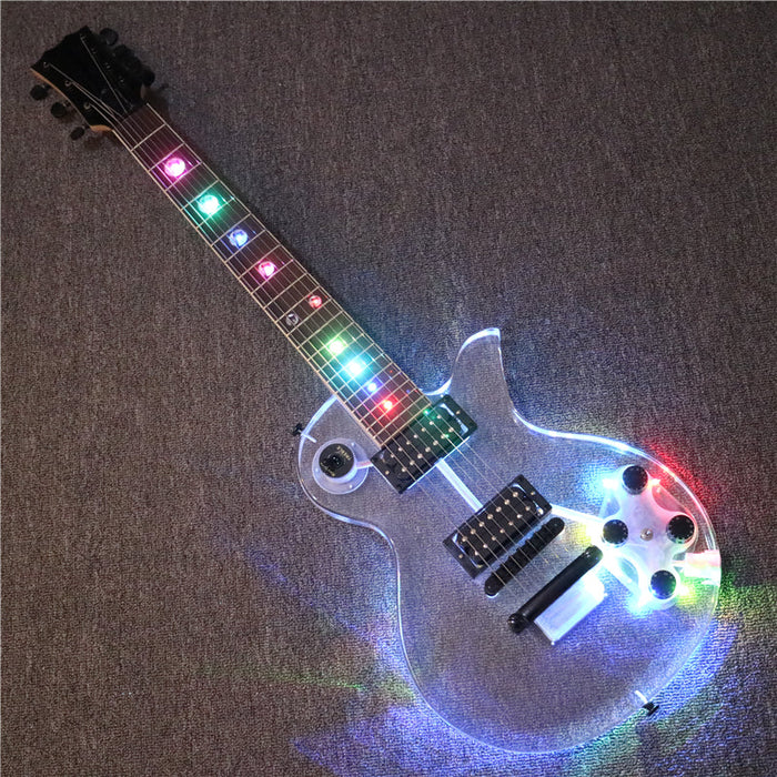 LP style 7 strings Acrylic Body Electric Guitar (PLP-002)