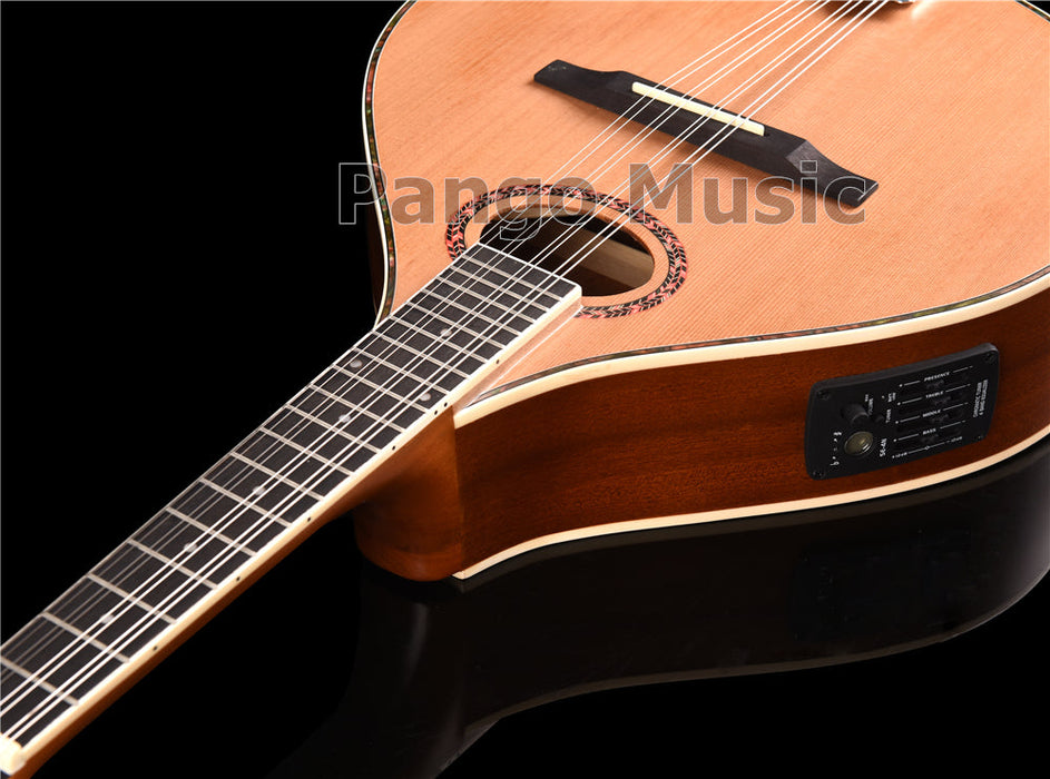 Solid Red Pine Top Bouzouki Mandolin with EQ (PBZ-002)