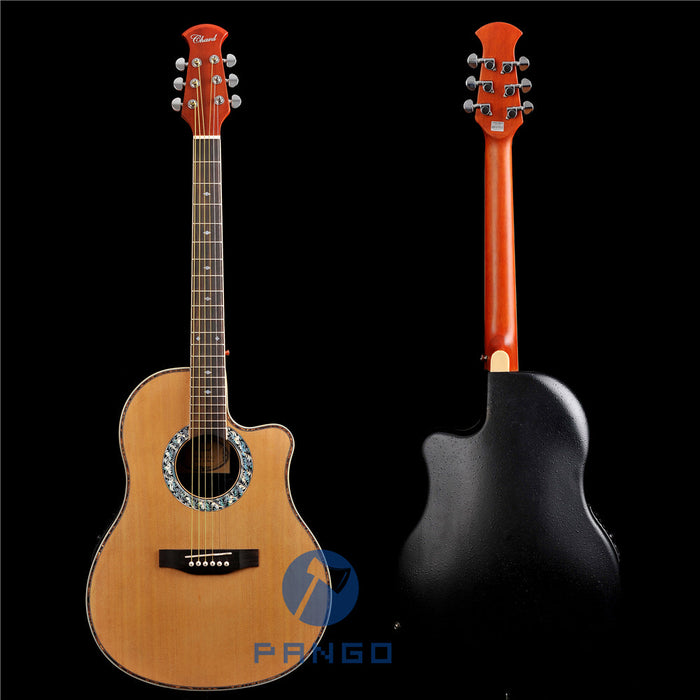 41 Inch Round Back Acoustic Guitar with 4 Sections EQ (PNT-125)