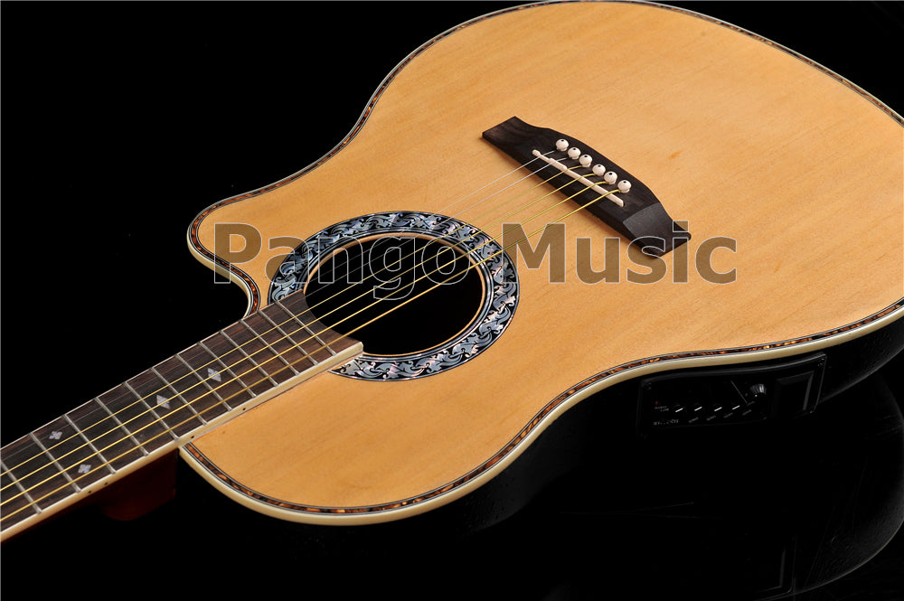 41 Inch Round Back Acoustic Guitar with 4 Sections EQ (PNT-125)