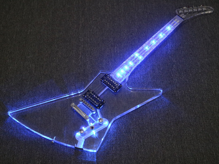 All Acrylic Explorer style Electric Guitar (PEX-412)