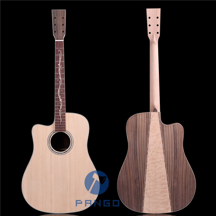 41 Inch Left Hand Solid Spruce Top DIY Acoustic Guitar Kit (PFA-939)