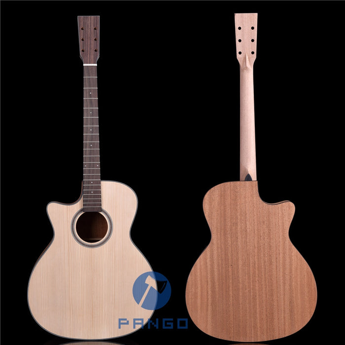 41 Inch Left Hand Solid Spruce Top DIY Acoustic Guitar Kit (PFA-935)